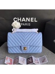 Chanel Flap Original sheepskin Shoulder Bag 1112V Light blue gold chain HY7940nB26