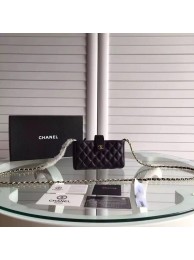Chanel Flap Sheepskin Mini Shoulder Bag 6759 black HY22127Is53