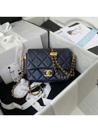 Chanel Flap Shoulder Bag Grained Calfskin AS2855 pearl black HY12523pA42