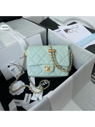 Chanel Flap Shoulder Bag Grained Calfskin AS2855 pearl light green HY21858Mc61