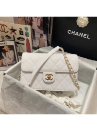 Chanel Flap Shoulder Bag Grained Calfskin AS3003 white HY4503lq41