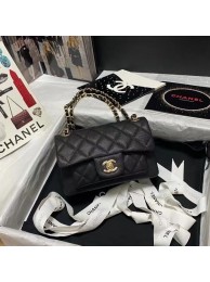 Chanel Flap Shoulder Bag Grained Calfskin AS9960 black HY7803pk20