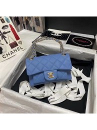 Chanel Flap Shoulder Bag Grained Calfskin AS9960 blue HY9739UW57