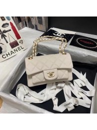 Chanel Flap Shoulder Bag Grained Calfskin AS9960 white HY3533dN21