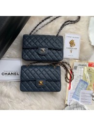 Chanel Flap Shoulder Bag Grained Caviar Leather A01113 Dark Blue HY26531NP24