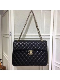 Chanel Flap Shoulder Bag Leather A1118 black HY14743iZ66