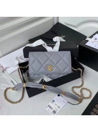 Chanel Flap Shoulder Bag mini Original leather AS2755 grey HY19582Yf79