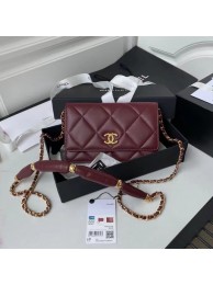 Chanel Flap Shoulder Bag mini Original leather AS2755 Wine HY3082wv88
