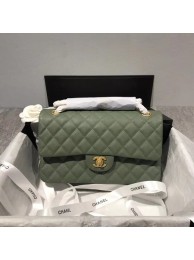 Chanel Flap Shoulder Bag Original Caviar Leather CF1112 green HY23006DV39