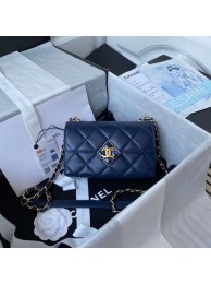 Chanel Flap Shoulder Bag Original leather AS2633 blue HY10057Yr55