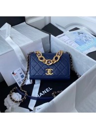 Chanel Flap Shoulder Bag Original leather AS2638 blue HY520lU52