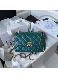Chanel Flap Shoulder Bag Original leather AS2649 blue HY26573iv85