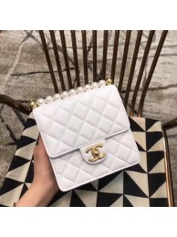 Chanel Flap Shoulder Bag Sheepskin Leather 77398 white HY21705nU55