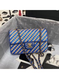 Chanel Flap Shoulder Bag Weave AS2418 blue HY25208SS41