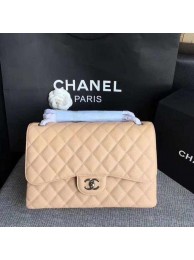 Chanel Flap Shoulder Bags Camel Original Calfskin Leather CF1113 Silver HY6027EC68