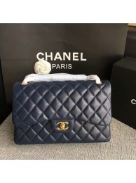 Chanel Flap Shoulder Bags Dark Blue Original Lambskin Leather CF1113 Glod HY21690lU52