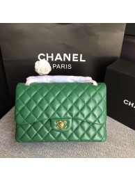Chanel Flap Shoulder Bags Green Original Lambskin Leather CF1113 Glod HY18356qM91