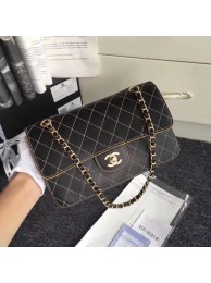 Chanel Flap Shoulder Bags Leather CF B1112 black gold chain HY8166FT35