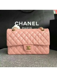 Chanel Flap Shoulder Bags Light Pink Original Patent Leather CF1112 Gold HY22438JD28