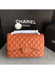 Chanel Flap Shoulder Bags Orange Original Lambskin Leather CF1113 Glod HY13660lU52