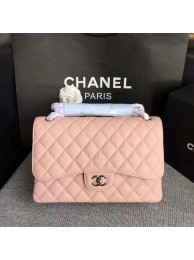 Chanel Flap Shoulder Bags Pink Original Calfskin Leather CF1113 Silver HY2083uU16