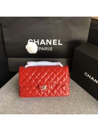Chanel Flap Shoulder Bags Red Original Patent Leather CF1112 Silver HY971Cw85