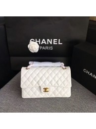 Chanel Flap Shoulder Bags White Original Patent Leather CF1112 Gold HY18947gN72