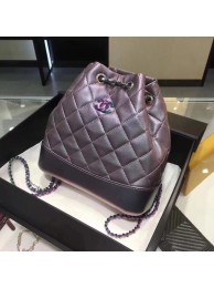 Chanel Gabrielle Calf leather knapsack 7383 grey HY13751CC86