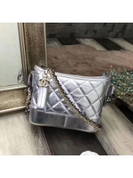 Chanel Gabrielle Calfskin Leather Shoulder Bag 8122A Silver HY1728Xw85