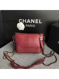 Chanel Gabrielle Mini Shoulder Bag Original Python Leather 8122A Marroon HY23292yk28