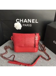 Chanel Gabrielle Mini Shoulder Bag Original Python Leather 8122A Red HY22178cP15