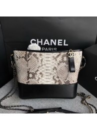 Chanel Gabrielle Shoulder Bag Original Python Leather A93842 White HY15571Cw85