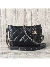 Chanel Gabrielly Calf Leather Shoulder Bag 93823 Black HY22399zS17