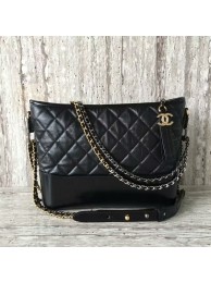 Chanel Gabrielly Calf Leather Shoulder Bag 93824 Black HY26269oK58