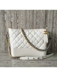 Chanel Gabrielly Calf Leather Shoulder Bag 93824 White HY172np57