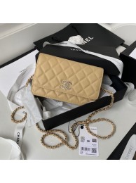 Chanel Grained Calfskin small Shoulder Bag AP2734 apricot HY11752aM39