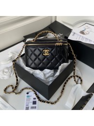 CHANEL HANDBAG Gold-Tone Metal AP2805 black HY24872jo45