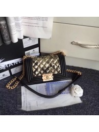 CHANEL Handbag Small BOY Original A67085 Gold-Tone Metal HY3776ED90