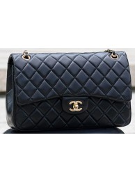 Chanel Jumbo Classic Black Sheepskin Flap Bag A58600 Gold HY18473UE80