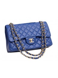 Chanel Jumbo Double Flaps Bags Original Lambskin Leather A36097 Blue HY4170lU52