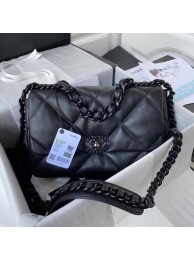 CHANEL Lambskin 19 Flap Bag AS1160 AS1161 black HY4147dw37