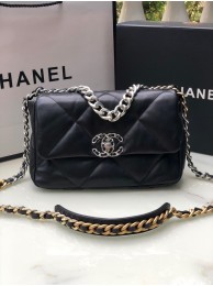 CHANEL Lambskin 19 Flap Bag AS1160 black HY2253fo19
