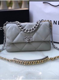 CHANEL Lambskin 19 Flap Bag AS1160N gray HY4993dN21