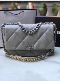 CHANEL Lambskin 19 Flap Bag AS1162 gray HY26455rf73