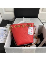 Chanel Lambskin bucket bag AS2381 red HY5602TL77