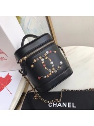 Chanel Lambskin Crystal Calfskin & Gold-Tone Metal AS1882 black HY8543Gm74