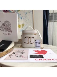 Chanel Lambskin Crystal Calfskin & Gold-Tone Metal AS1882 white HY25434UW57