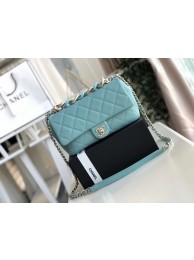 Chanel Lambskin Flap Bag &gold-Tone Metal AS1353 light blue HY4642ff76