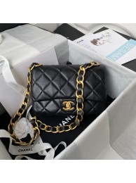 CHANEL Lambskin Flap Shoulder Bag 2022SS black HY10751nV16