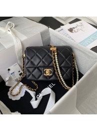 Chanel Lambskin Flap Shoulder Bag Original leather AS2855 black HY9829va68